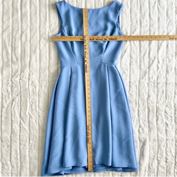 REISS Eri Fit And Flare Dress Deep Sky Blue Size 4 - Picture 11 of 11
